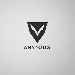 A sleek and modern logo for a brand called 'Anymous', featuring sharp lines and a creative typographic design.