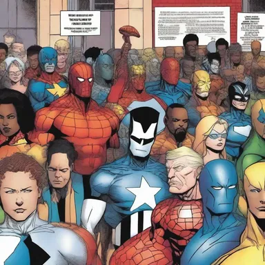 In the latest issue of Marvel Comics, the superheroes staged a walkout to protest against the government's unjust policies.