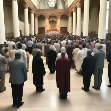 The religious community staged a peaceful walkout during the sermon to protest against their church's decision to exclude a marginalized group from participating in its activities.