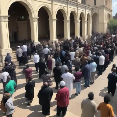 The religious community staged a peaceful walkout during the sermon to protest against their church's decision to exclude a marginalized group from participating in its activities.