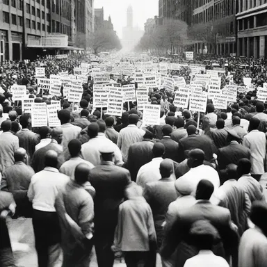 During the Civil Rights Movement in the 1960s, thousands of African American activists participated in a walkout to rally against segregation and demand equal rights.