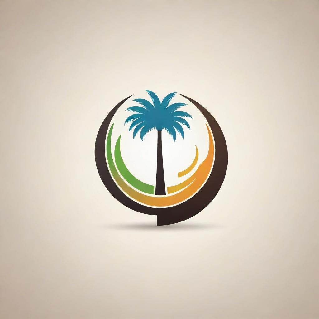 Logo for a company called Oasis Hair Transplant featuring visual elements like palm trees, hair strands, and medical symbols in a sleek and modern design