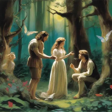 In 'A Midsummer Night's Dream', Shakespeare paints an idyll of love and mischief in the enchanted forest.
