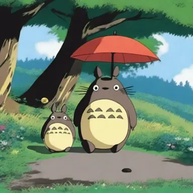 The anime series 'My Neighbor Totoro' portrays an idyll of two sisters experiencing magical adventures in the countryside.