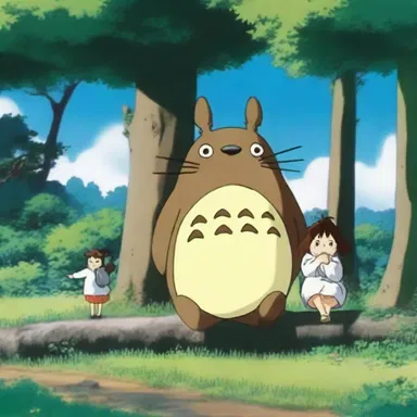 The anime series 'My Neighbor Totoro' portrays an idyll of two sisters experiencing magical adventures in the countryside.