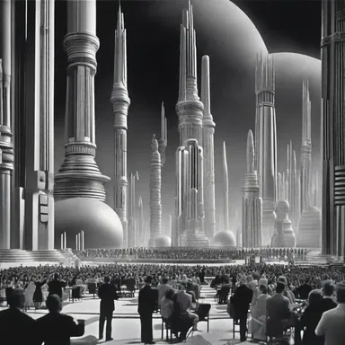 The idyll played by the orchestra perfectly captured the futuristic landscape of the otherworldly city in the science fiction film.