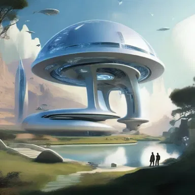 The novel depicted a futuristic world where humans lived in harmony with advanced technology, creating an idyll that seemed too perfect to be true.