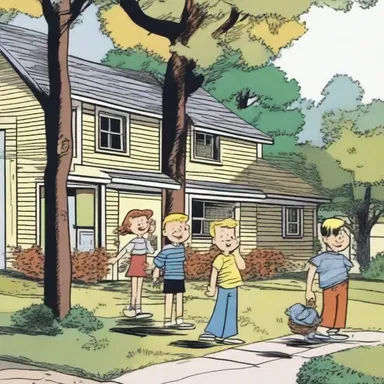 The comic strip portrayed a charming idyll of a quiet suburban neighborhood, where the characters had humorous and heartwarming adventures.