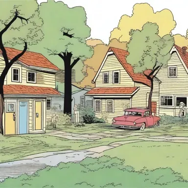 The comic strip portrayed a charming idyll of a quiet suburban neighborhood, where the characters had humorous and heartwarming adventures.
