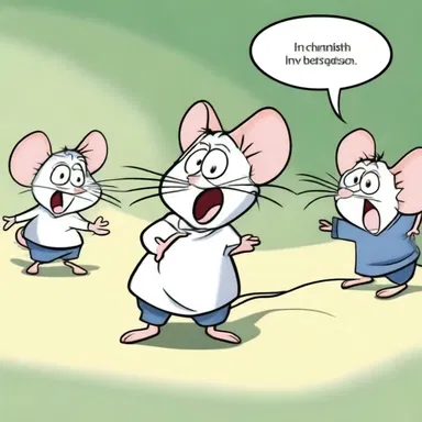 In the cartoon, the small mouse would yammer loudly whenever he was scared.