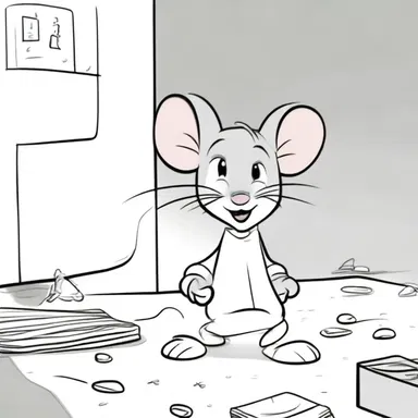 In the cartoon, the small mouse would yammer loudly whenever he was scared.