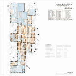 Architectural blueprint of a 3-story home plan with clear floor layouts, including living spaces, bedrooms, and bathrooms, modern style.