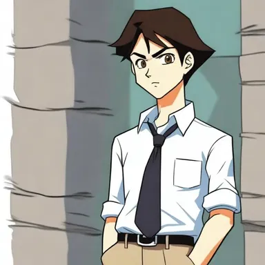 The protagonist in the cartoon series always wears an unstained white shirt, emphasizing his purity and innocence.