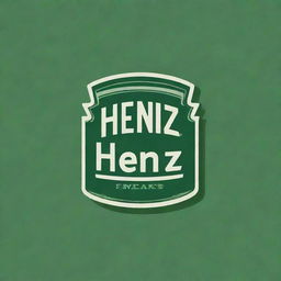 Heinz logo in retro or vintage style infused with shades of green.