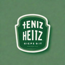 Heinz logo in retro or vintage style infused with shades of green.