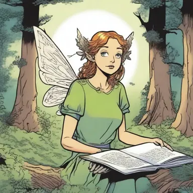 In the comic book, the faerie interacted with the protagonist and helped them solve a magical mystery.
