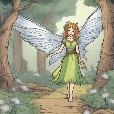 In the comic book, the faerie interacted with the protagonist and helped them solve a magical mystery.
