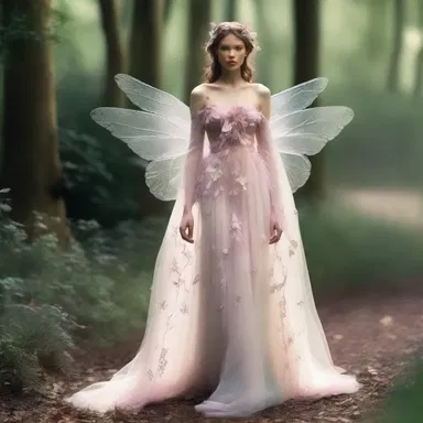 The fashion designer created a collection inspired by faeries, featuring ethereal dresses and delicate wings.