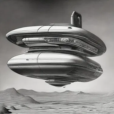 The science fiction novel described a futuristic spaceship with a fore-and-aft design.