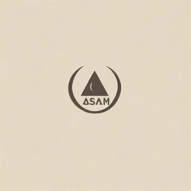 Create a logo for a company named 'Asam', incorporating elements of creativity and professionalism. The design should preferably be minimalist with a unique icon.