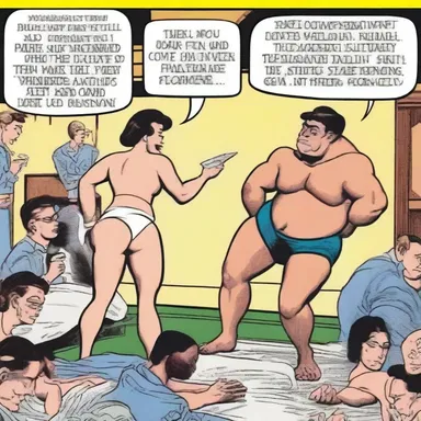 The comic strip contained salacious dialogue and explicit imagery.