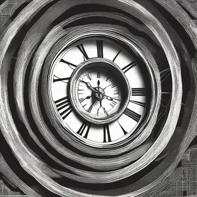 In the science fiction novel, the author expressed the idea of time travel through intricate plot twists.