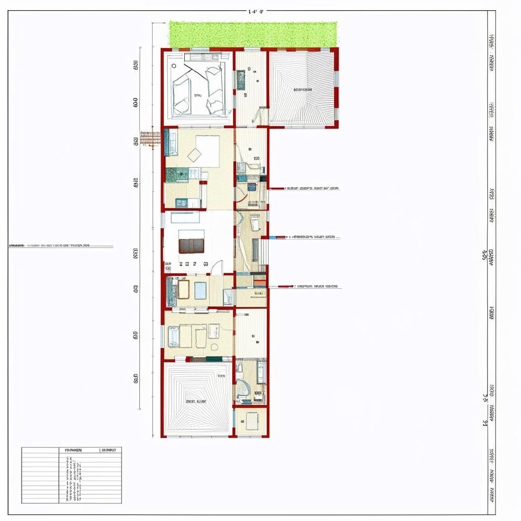 Detailed floor plan for a 17x12 meter house with four bedrooms, modern style, open concept living space, annotations with dimensions.