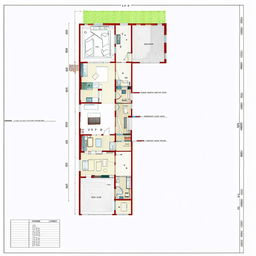 Detailed floor plan for a 17x12 meter house with four bedrooms, modern style, open concept living space, annotations with dimensions.