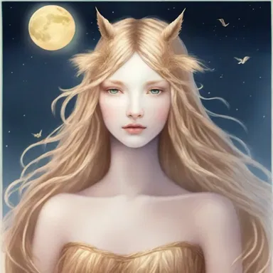 The mythical creature had a mane of straw-coloured hair that shimmered like gold in the moonlight.