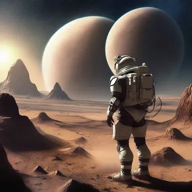 In that distant galaxy, humans have developed advanced technology to explore other planets.