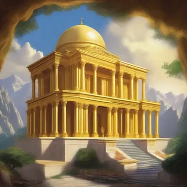 The gods lived in that magnificent golden palace atop Mount Olympus, overlooking the mortal world.