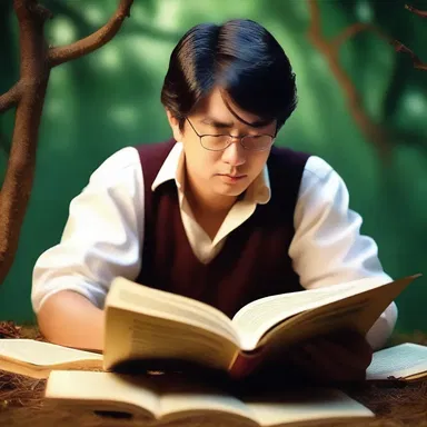 He read the entire fantasy novel series devotedly, immersing himself in the magical world.