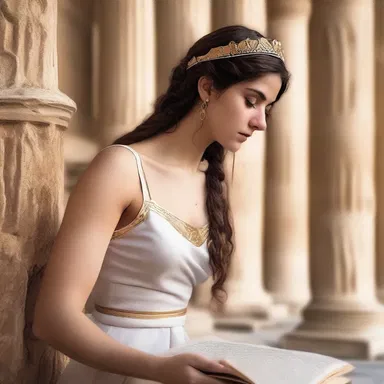 She studied Greek mythology devotedly, fascinated by the stories of gods and heroes.