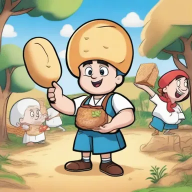 In the cartoon, the characters embark on an adventure to find the legendary breadstuff that has the power to grant their bread-making wishes.