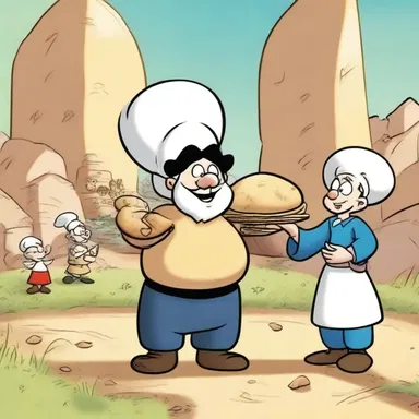 In the cartoon, the characters embark on an adventure to find the legendary breadstuff that has the power to grant their bread-making wishes.