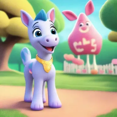 In the animated series, the adorable trotter named Sparkle can talk and has many exciting adventures with his friends.