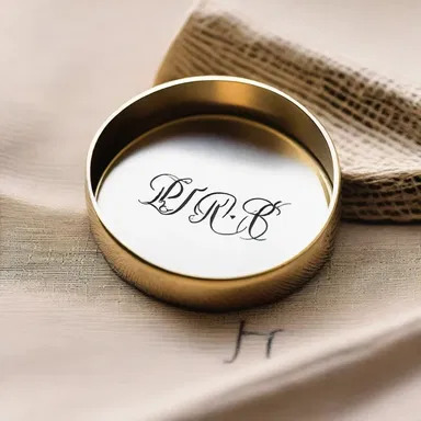 As a symbol of their love, the couple exchanged tshatshkes engraved with their initials.
