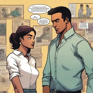 In the comic book, the protagonist falls in love with an alluring tshatshke who gives him advice on fighting crime.