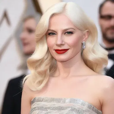 The actress portrayed a stunning peroxide blond in the movie, her bleached hair enhancing her glamorous appearance.