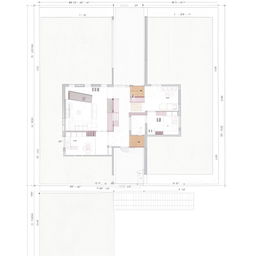 Architectural blueprint of a 32x37 feet house, detailed floor plan, scale, modern design, with dimensions and labels.