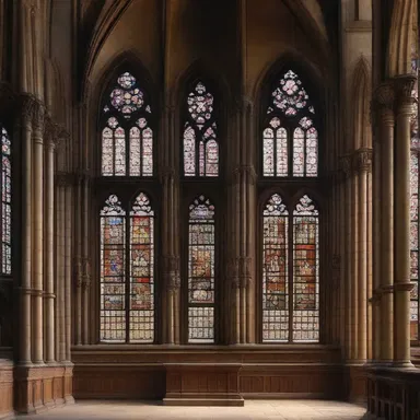 The Gothic style cathedral was besotted with intricate carvings and stained glass windows.