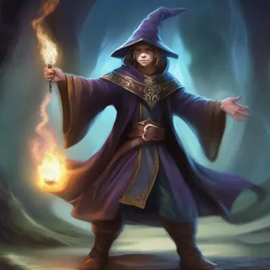 In the magical realm of Caelindor, the young wizard was willing and able to wield immense power to defeat the evil warlock.