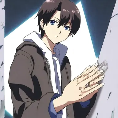 In the anime series, the main character discovers a mysterious nail hole that leads him to an alternate dimension.