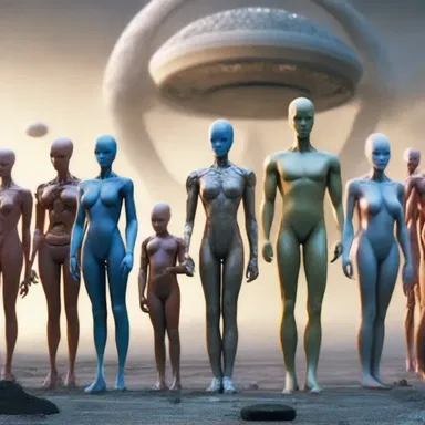In the science fiction movie, humans and extraterrestrial beings coexist in a future society, highlighting the concept of multiculturalism on a cosmic scale.
