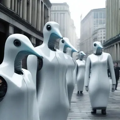 In the dystopian future, the government spread canards about their advanced technological advancements to control the population.