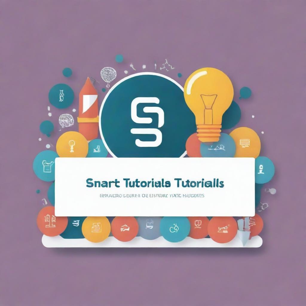 Design a visually striking banner featuring the name 'SMART TUTORIALS', with a wisdom-inspired backdrop symbolizing academic success for a coaching class.