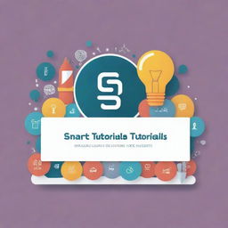 Design a visually striking banner featuring the name 'SMART TUTORIALS', with a wisdom-inspired backdrop symbolizing academic success for a coaching class.