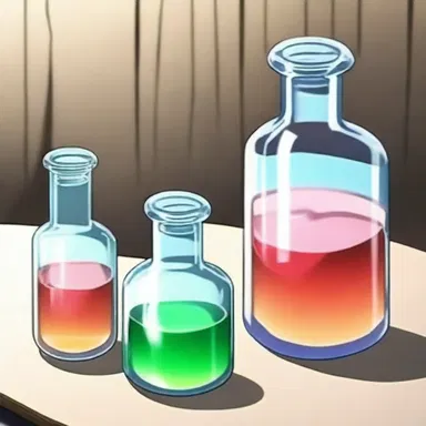 The stoppered vials in the anime series contained mysterious liquids with magical powers.