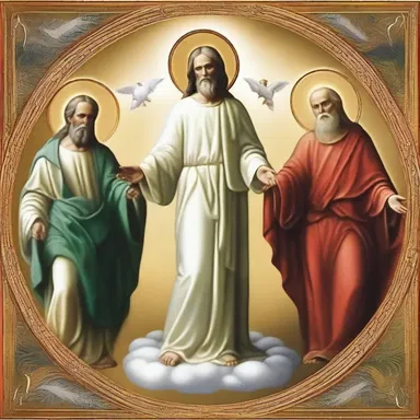 In Christianity, the Father, Son, and Holy Spirit cosign the concept of the Holy Trinity.