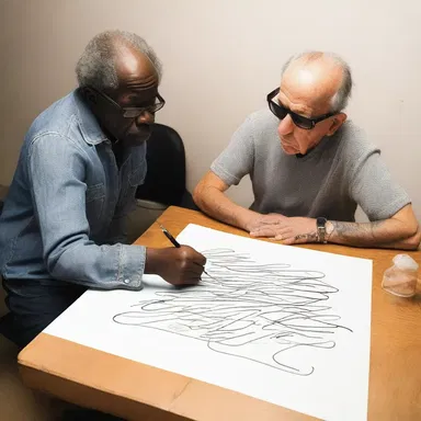 The two artists cosign their collaboration by signing both of their names on the masterpiece.